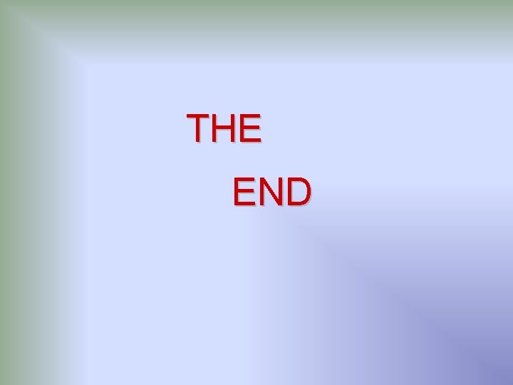 THE END THE END