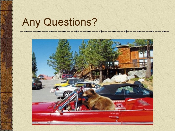 Any Questions? 