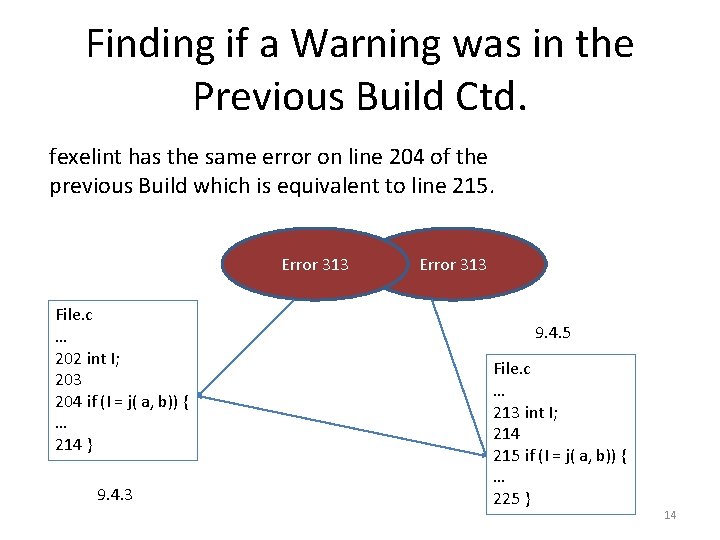 Finding if a Warning was in the Previous Build Ctd. fexelint has the same
