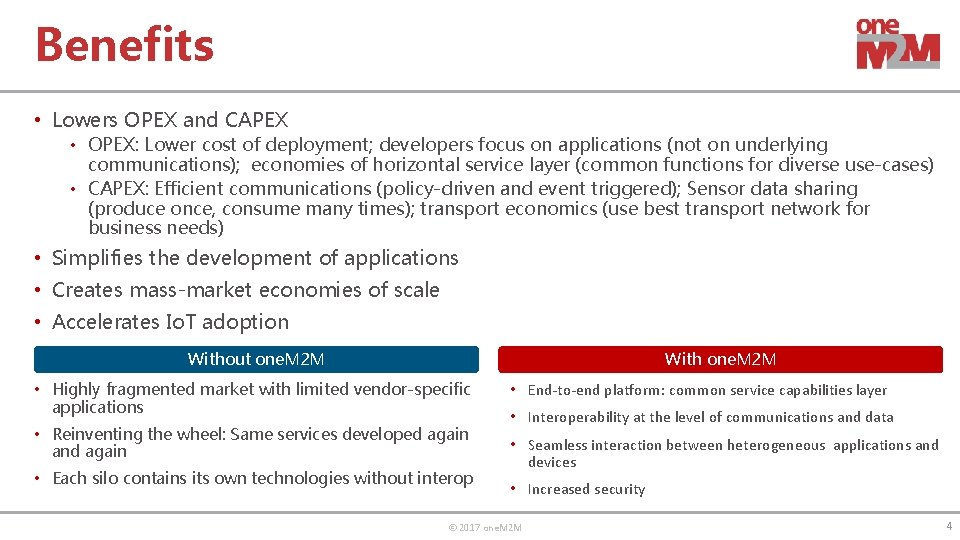 Benefits • Lowers OPEX and CAPEX • OPEX: Lower cost of deployment; developers focus