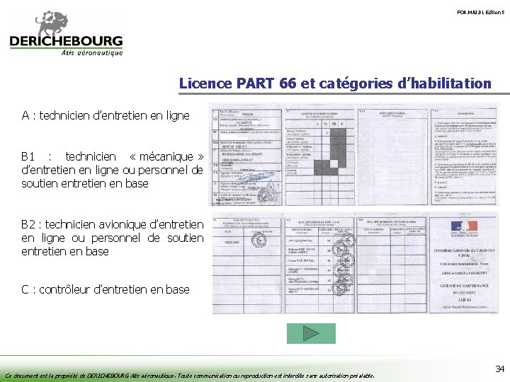 FOR. MAI. 01 Édition 5 Licence PART 66 et catégories d’habilitation A : technicien