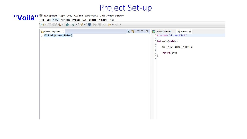 "Voilà" Project Set-up 