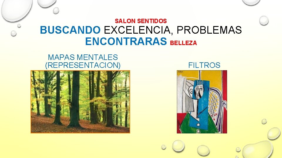 SALON SENTIDOS BUSCANDO EXCELENCIA, PROBLEMAS ENCONTRARAS BELLEZA MAPAS MENTALES (REPRESENTACION) FILTROS 