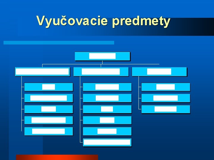 Vyučovacie predmety 