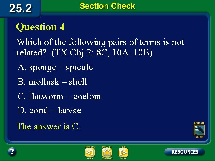 Question 4 Which of the following pairs of terms is not related? (TX Obj