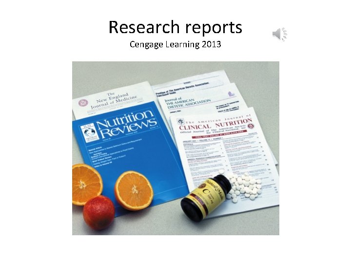 Research reports Cengage Learning 2013 