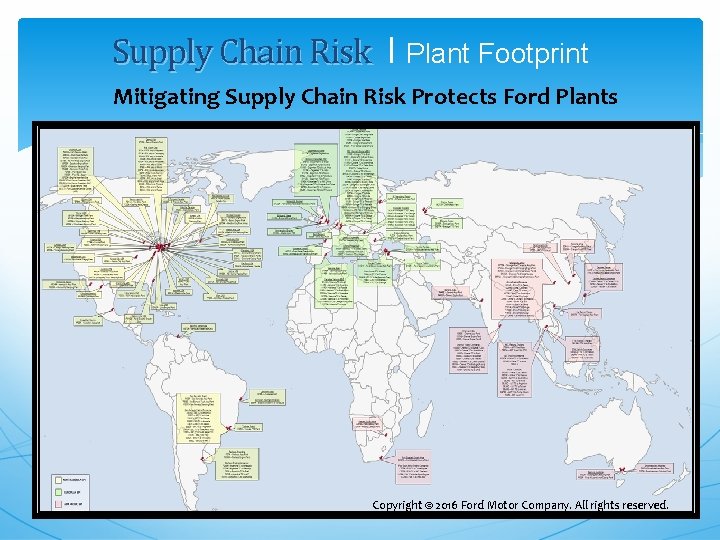Supply Chain Risk l Plant Footprint Mitigating Supply Chain Risk Protects Ford Plants Copyright Supply Chain Risk l Plant Footprint Mitigating Supply Chain Risk Protects Ford Plants Copyright