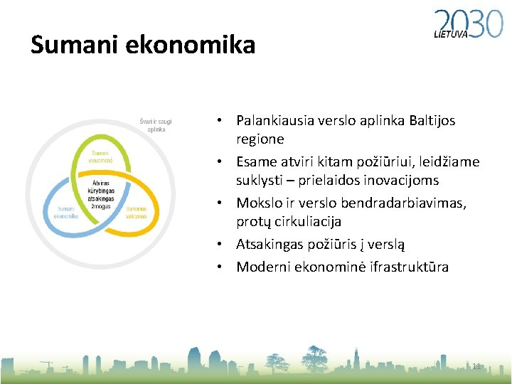 Sumani ekonomika • Palankiausia verslo aplinka Baltijos regione • Esame atviri kitam požiūriui, leidžiame