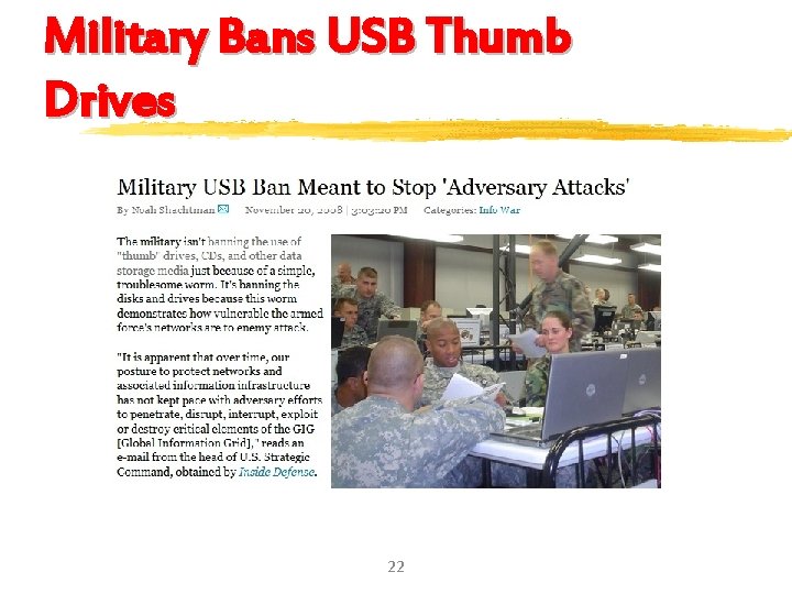 Military Bans USB Thumb Drives 22 