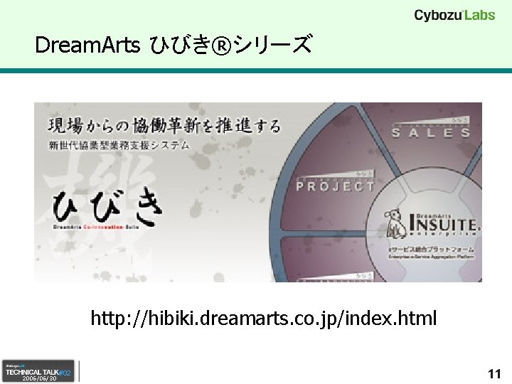 Dream. Arts ひびき®シリーズ http: //hibiki. dreamarts. co. jp/index. html 2006/06/30 #02 11 