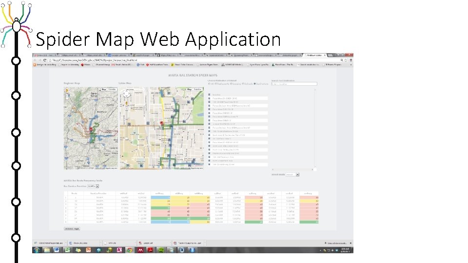 Spider Map Web Application 