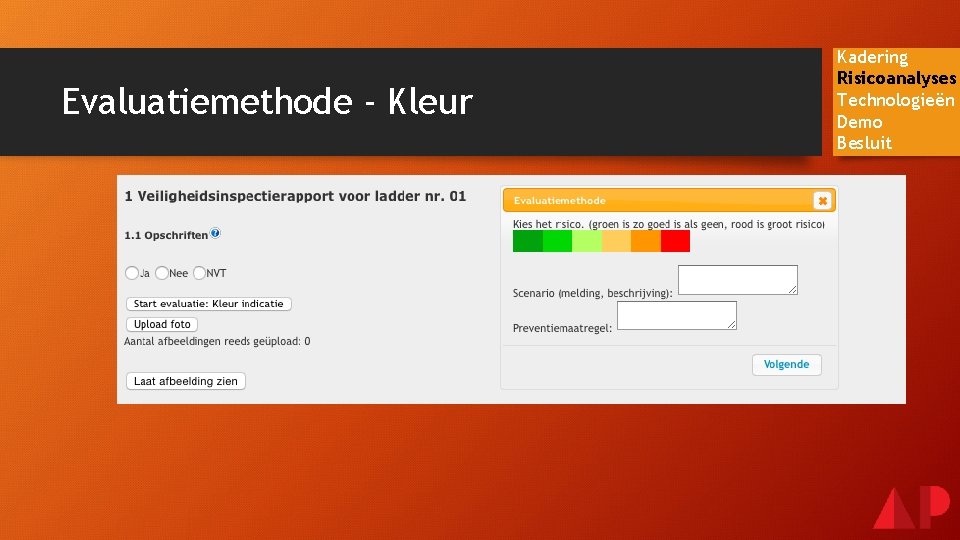 Evaluatiemethode - Kleur Kadering Risicoanalyses Technologieën Demo Besluit 