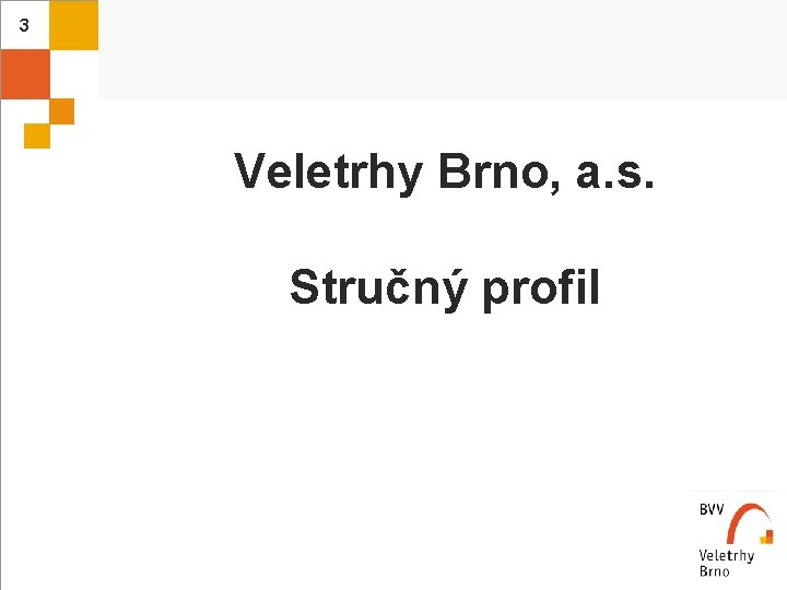 3 Veletrhy Brno, a. s. Stručný profil 