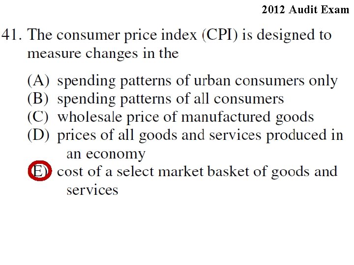 2012 Audit Exam 