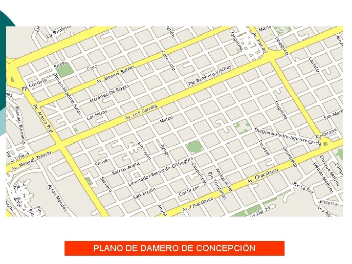 PLANO DE DAMERO DE CONCEPCIÓN 