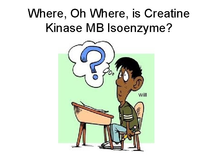 Where, Oh Where, is Creatine Kinase MB Isoenzyme? Will 