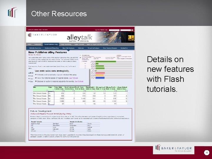 Other Resources Details on new features with Flash tutorials. 16 