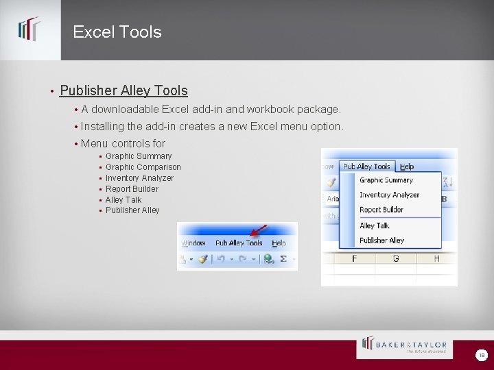 Excel Tools • Publisher Alley Tools • A downloadable Excel add-in and workbook package.