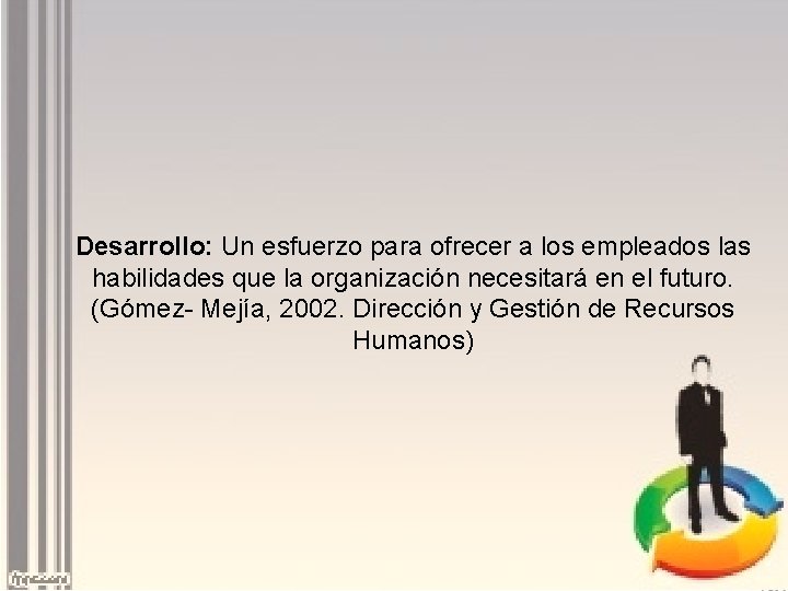 Desarrollo: Un esfuerzo para ofrecer a los empleados las habilidades que la organización necesitará