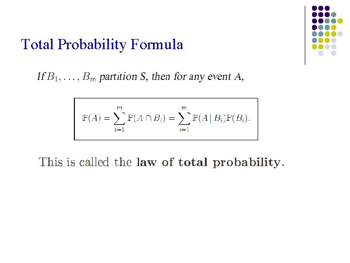 Total Probability Formula 