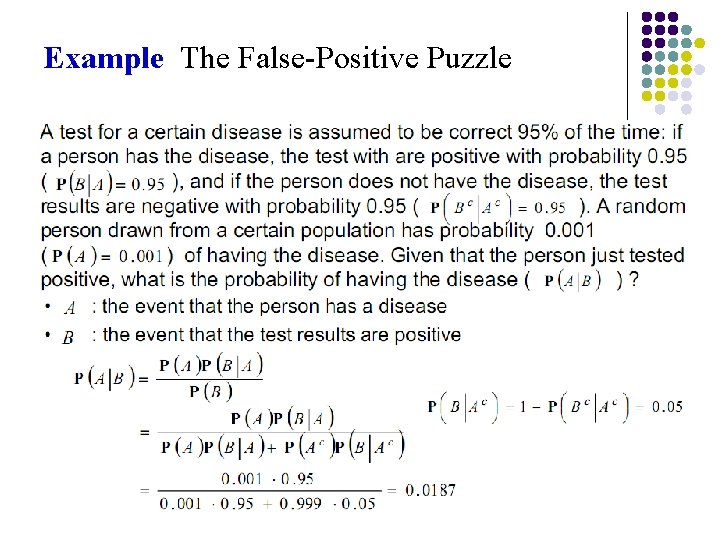 Example The False-Positive Puzzle 