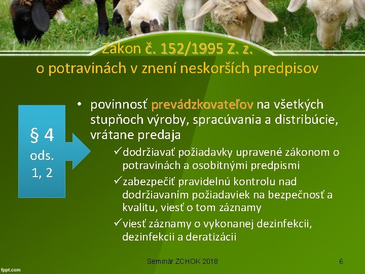 Zákon č. 152/1995 Z. z. o potravinách v znení neskorších predpisov § 4 ods.