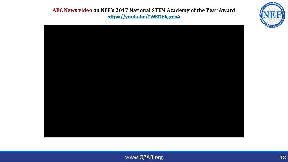 ABC News video on NEF’s 2017 National STEM Academy of the Year Award https: