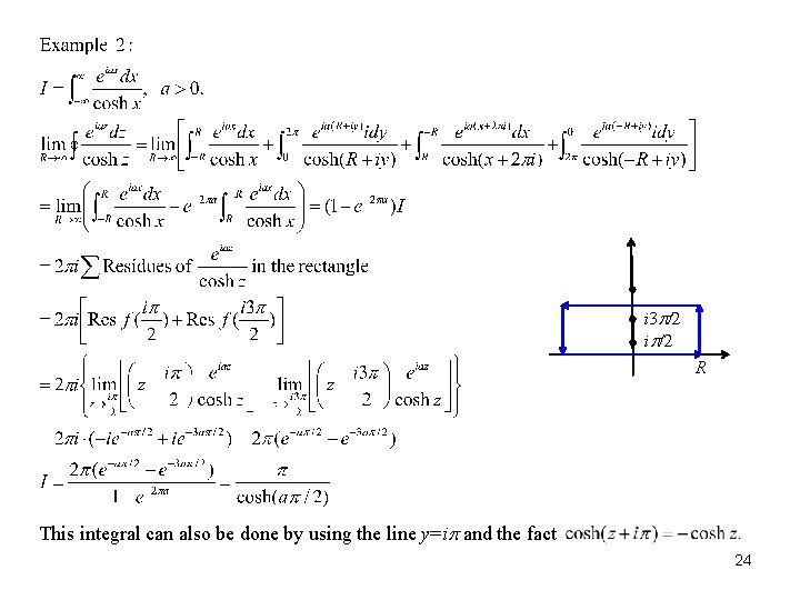 i 3 p/2 ip/2 R This integral can also be done by using the i 3 p/2 ip/2 R This integral can also be done by using the