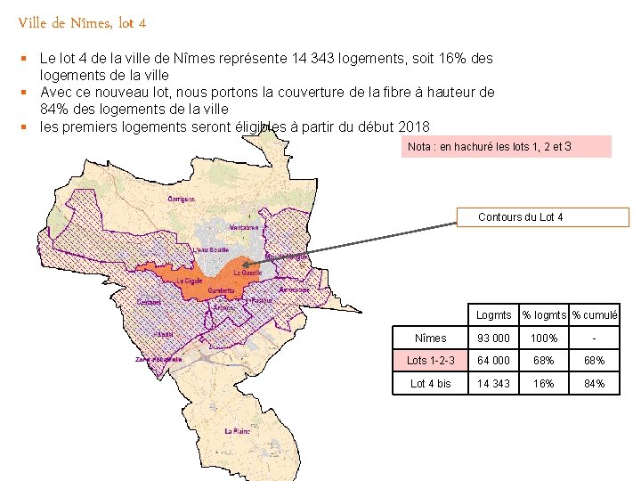 Ville de Nîmes, lot 4 § Le lot 4 de la ville de Nîmes