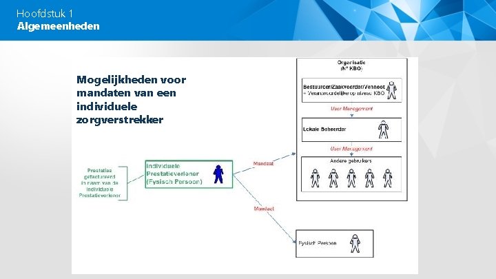 Hoofdstuk 1 Algemeenheden Mogelijkheden voor mandaten van een individuele zorgverstrekker 