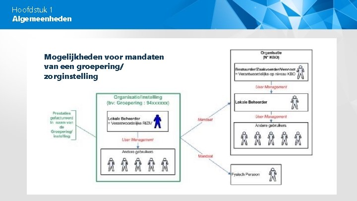 Hoofdstuk 1 Algemeenheden Mogelijkheden voor mandaten van een groepering/ zorginstelling 