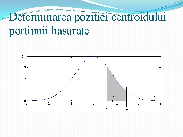 Determinarea pozitiei centroidului portiunii hasurate 