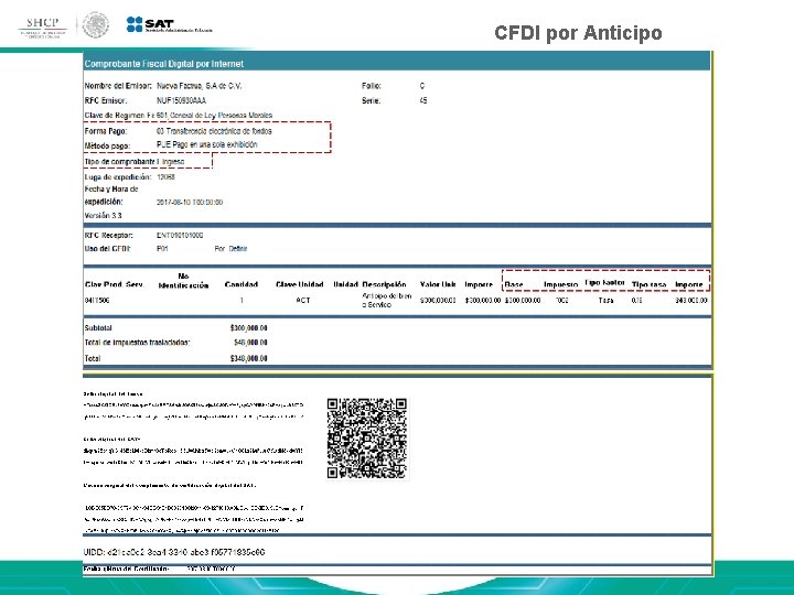 Complemento CFDI por Anticipo de pagos 