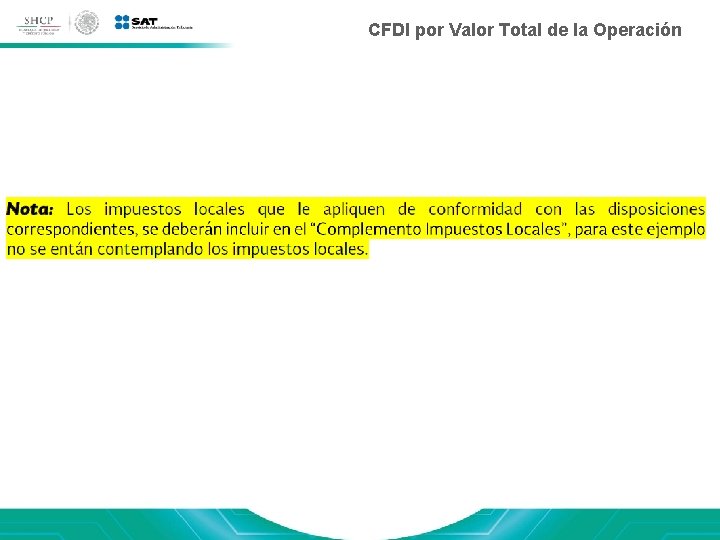 de pagos CFDI por. Complemento Valor Total de la Operación 