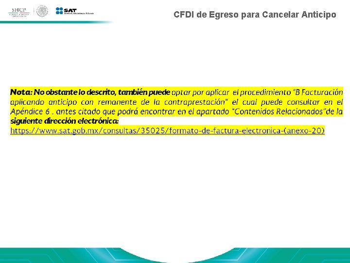 Complemento pagos CFDI de Egreso para Cancelarde Anticipo 