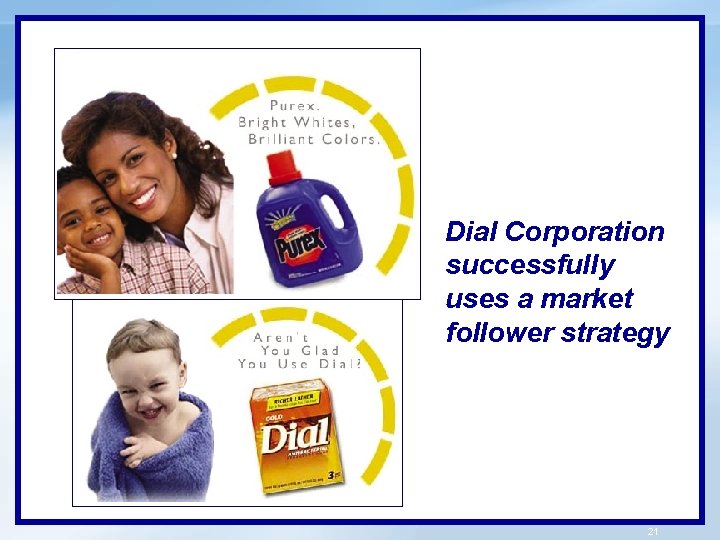 Dial Corporation successfully uses a market follower strategy 21 