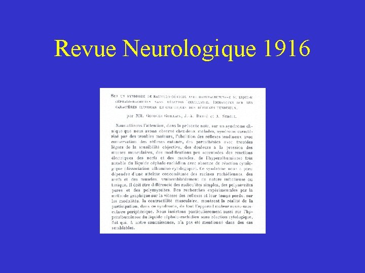 Revue Neurologique 1916 