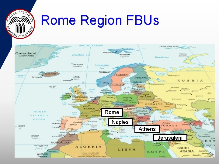 Rome Region FBUs Rome Naples Athens Jerusalem 