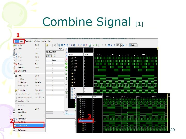 Combine Signal [1] 1 2 3 20 