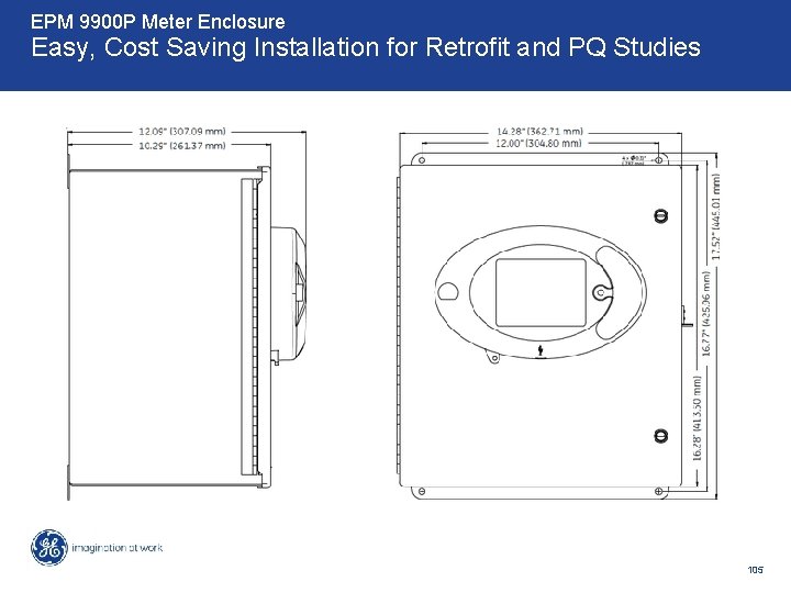 EPM 9900 P Meter Enclosure Easy, Cost Saving Installation for Retrofit and PQ Studies