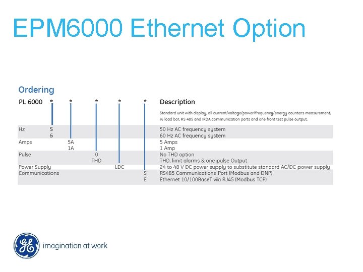 EPM 6000 Ethernet Option 