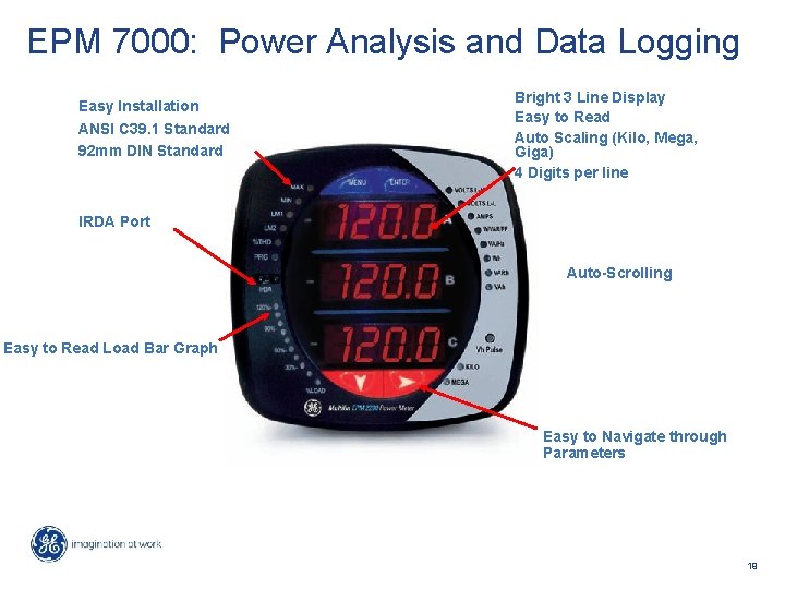 EPM 7000: Power Analysis and Data Logging Easy Installation ANSI C 39. 1 Standard