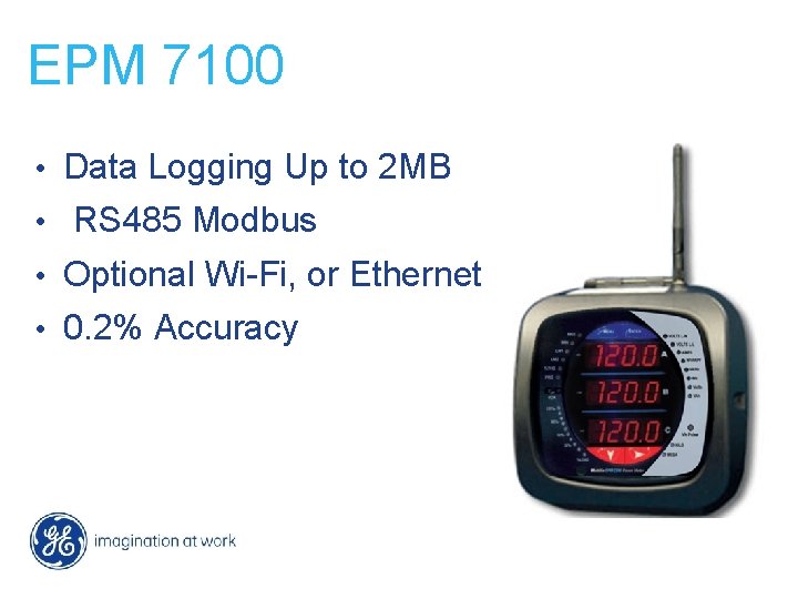 EPM 7100 • Data Logging Up to 2 MB • RS 485 Modbus •