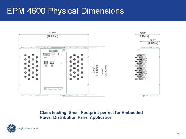 Key Features & Benefits – PMCS v 6. 31 d. EPM 4600 Physical Dimensions