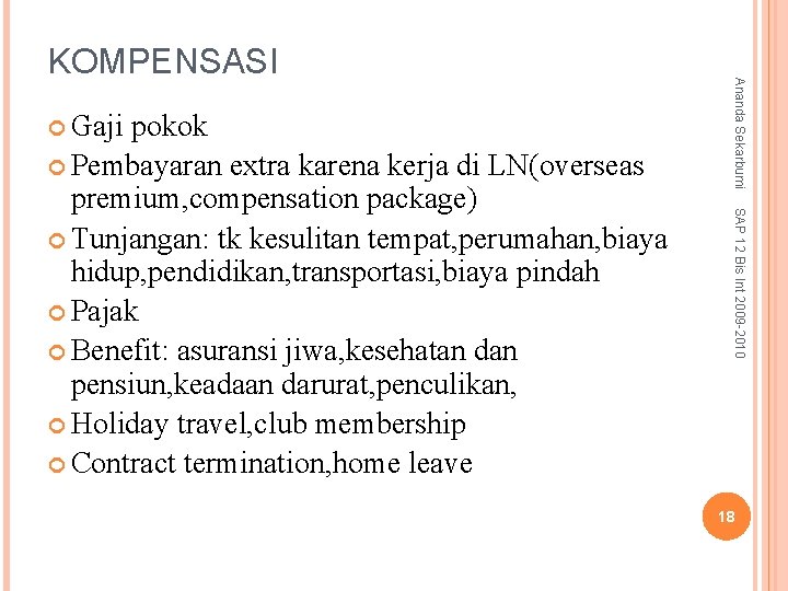  Gaji SAP 12 Bis Int 2009 -2010 pokok Pembayaran extra karena kerja di