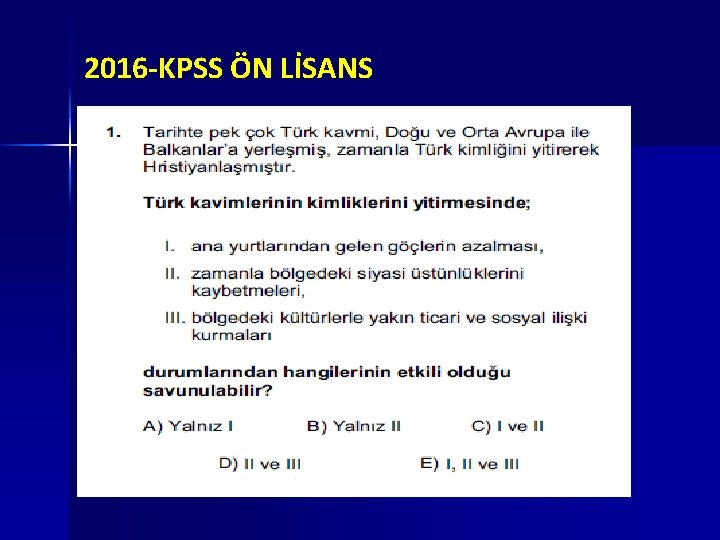 2016 -KPSS ÖN LİSANS 