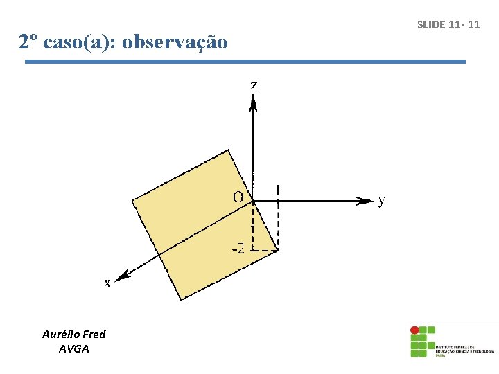 2º caso(a): observação Aurélio Fred AVGA SLIDE 11 - 11 