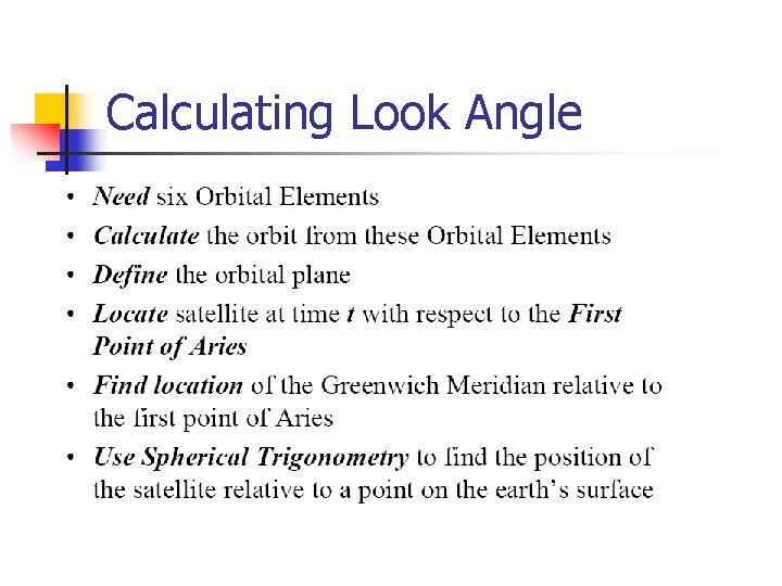 Calculating Look Angle 