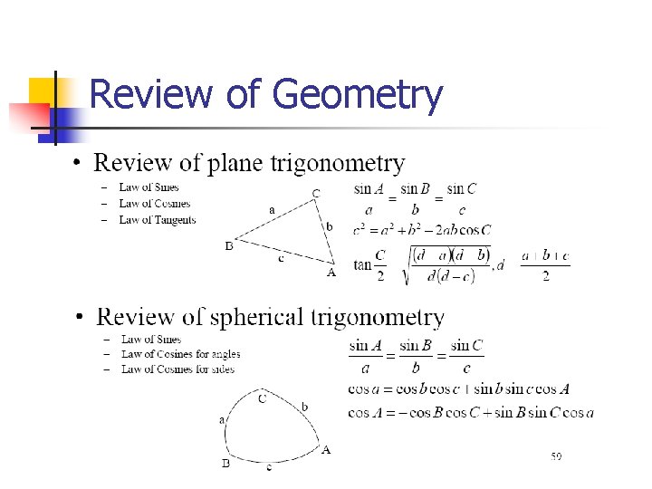 Review of Geometry 