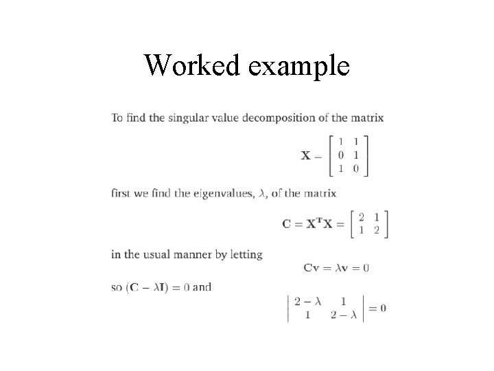 Worked example 
